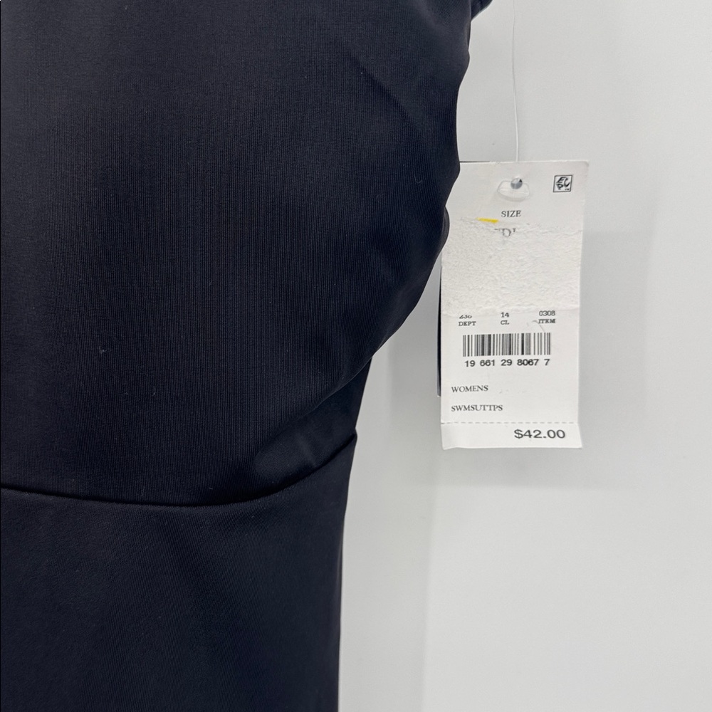 Lands' End NWT Black Flutter High Neck UPF 50 Tankini Top Medium (10-12) - Picture 6 of 9